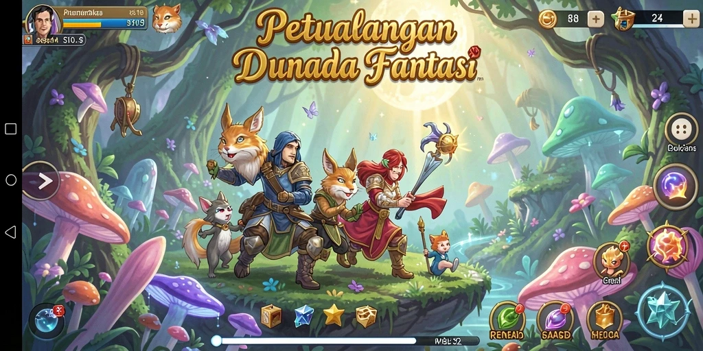 Tampilan gameplay 8180 dengan petualangan seru di dunia fantastis.