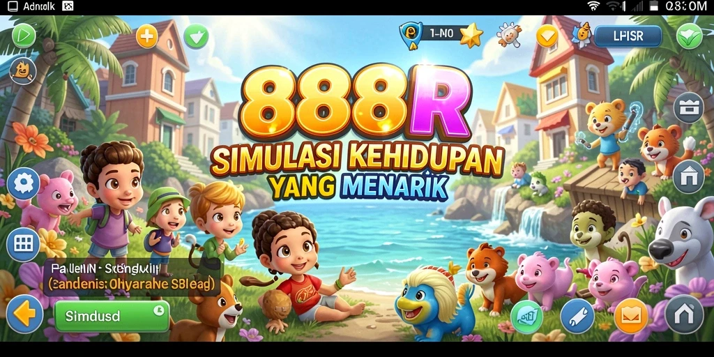 Screenshot gameplay 888R yang menunjukkan interaksi karakter dalam simulasi.