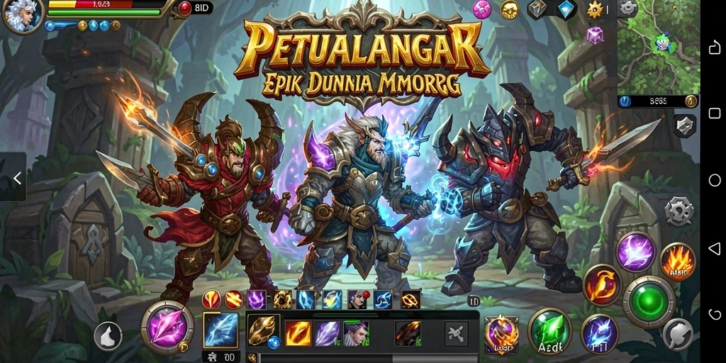 Tangkapan layar gameplay dari 8ID menunjukkan aksi seru dalam petualangan MMORPG.