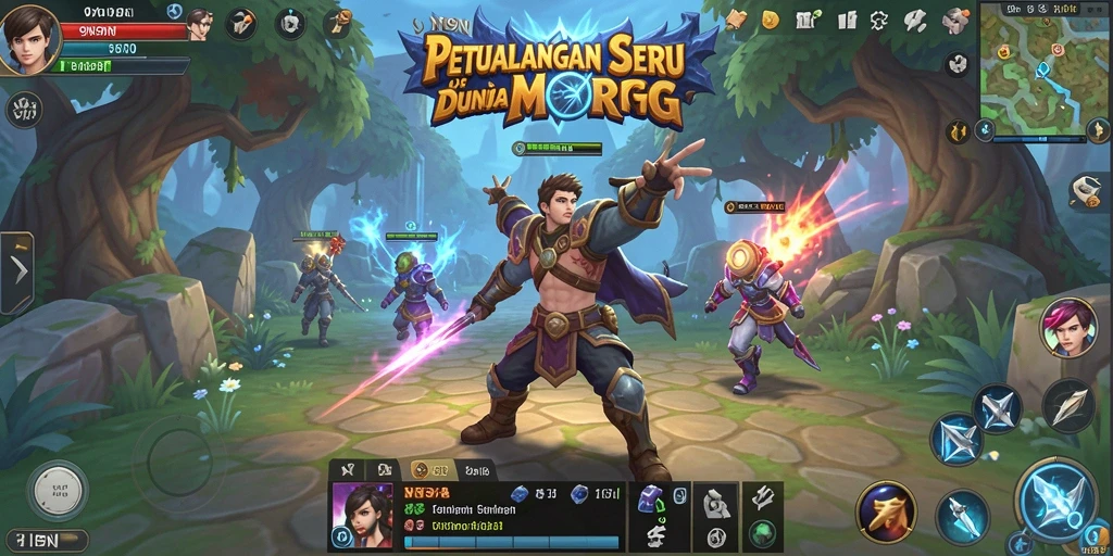 Tangkapan layar gameplay 9N9N yang menggambarkan petualangan seru di dunia MMORPG.