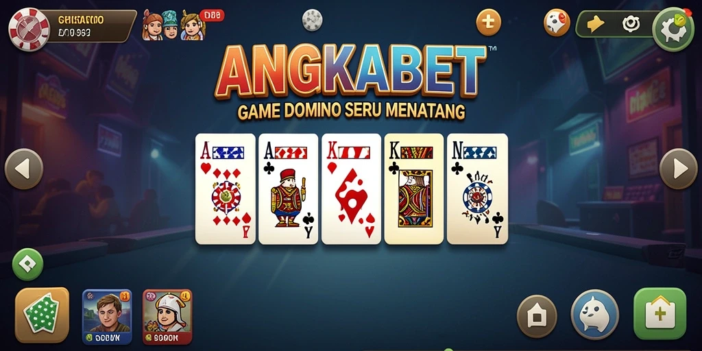 Tampilan utama gameplay Domino di ANGKABET yang penuh aksi.