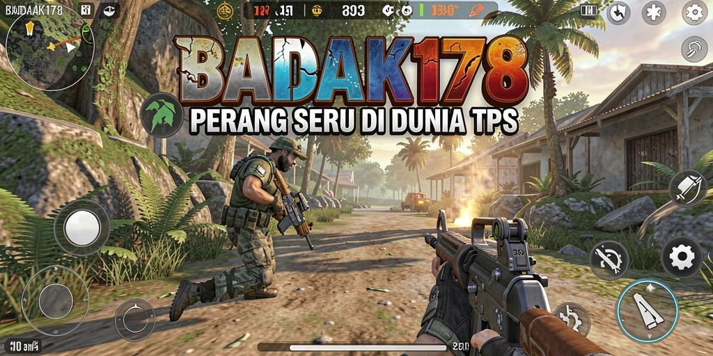 Screenshot menunjukkan pertempuran seru dalam BADAK178 dengan grafis menarik.