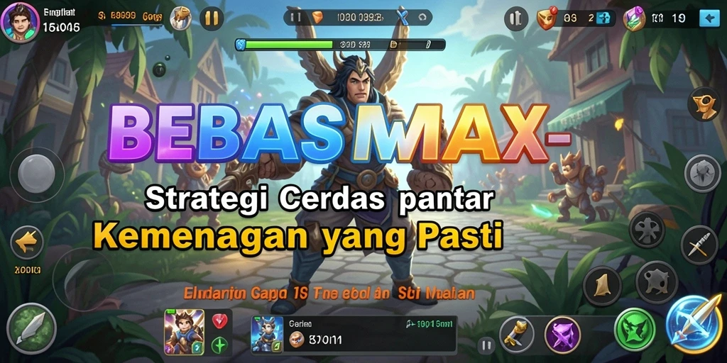 Screenshot gameplay BEBASMAX yang menunjukkan pertempuran strategis yang mendebarkan.