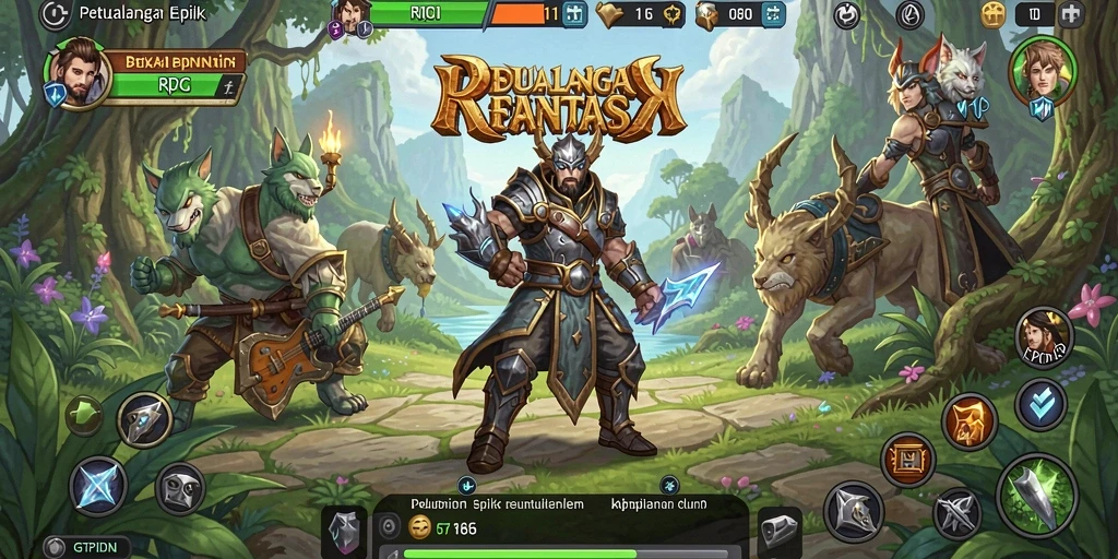 Tampilan gameplay GTPIDN yang epik dan mendebarkan di dunia RPG.