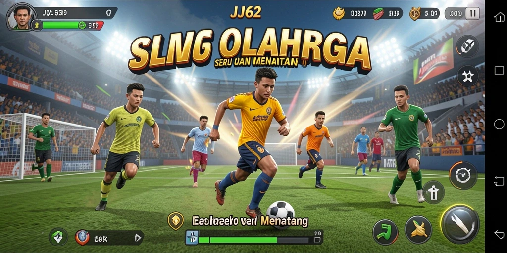 Tampilan gameplay mendebarkan dalam game olahraga JJ62.