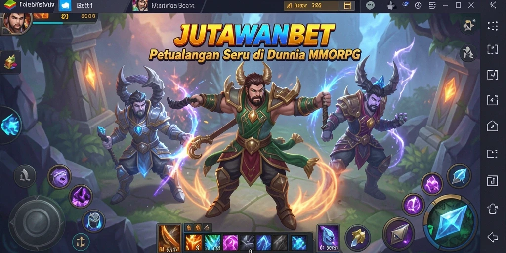 Screenshot gameplay <strong>JUTAWANBET</strong> menampilkan aksi pertempuran yang mendebarkan dalam dunia MMORPG.