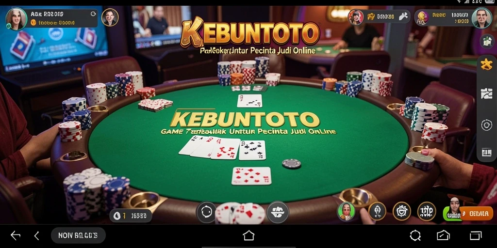Tampilan gameplay menarik dari KEBUNTOTO saat bermain poker.