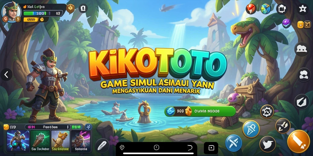 Screenshot gameplay KIKOTOTO menampilkan suasana simulasi yang menarik.