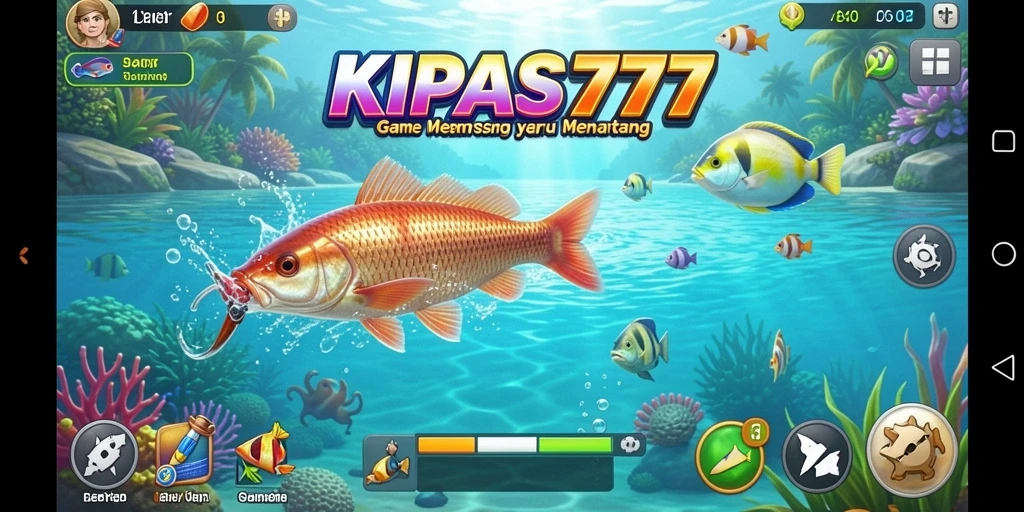 Tampilan gameplay seru saat memancing di KIPAS777.