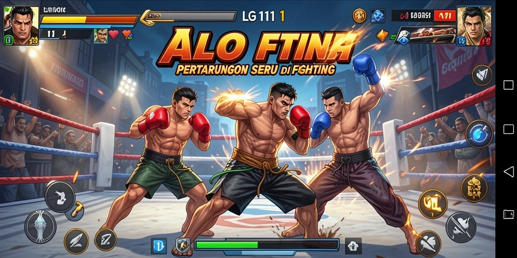 Tampilan gameplay seru LG111 dengan aksi bertarung yang menegangkan.