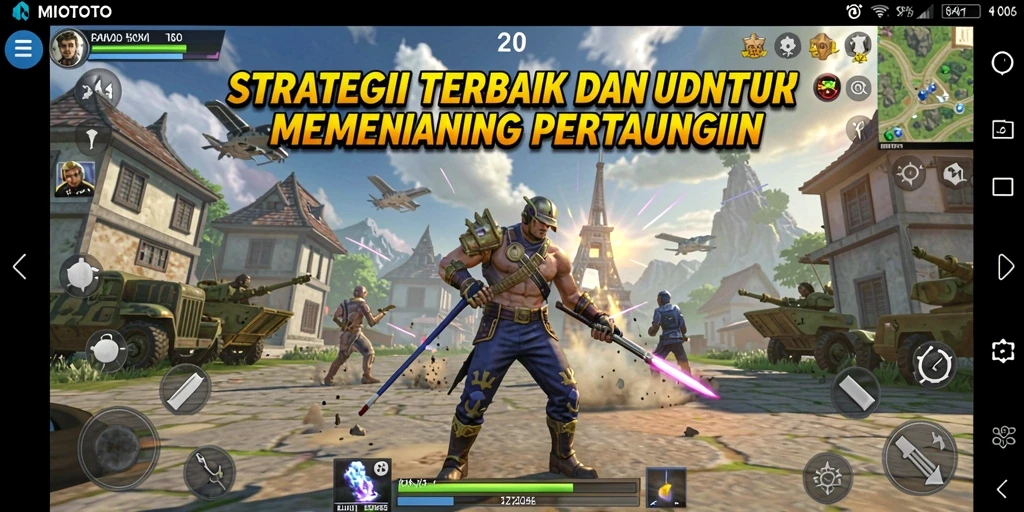 Tampilan gameplay MIOTOTO menampilkan strategi yang kompleks dan seru.