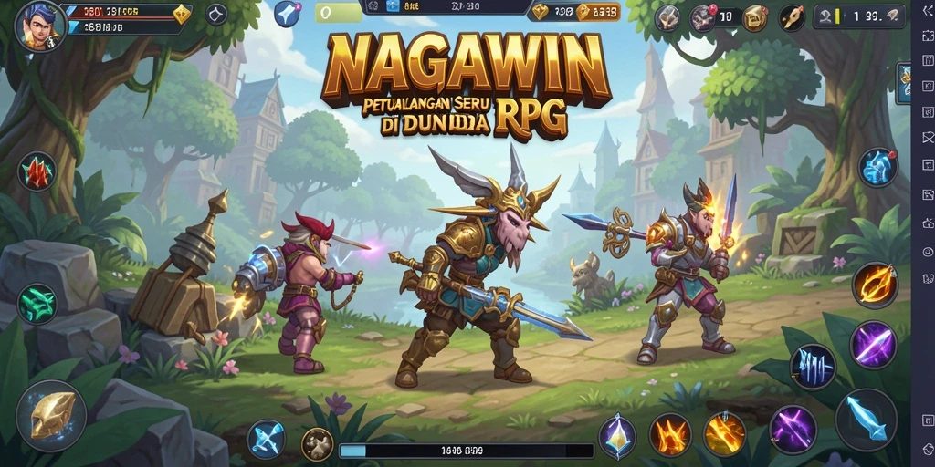 Tampilan gameplay intens dalam petualangan NAGAWIN.
