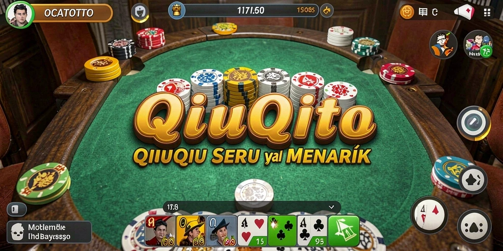 Screenshot gameplay OCATOTO menampilkan momen seru dalam bermain QiuQiu.