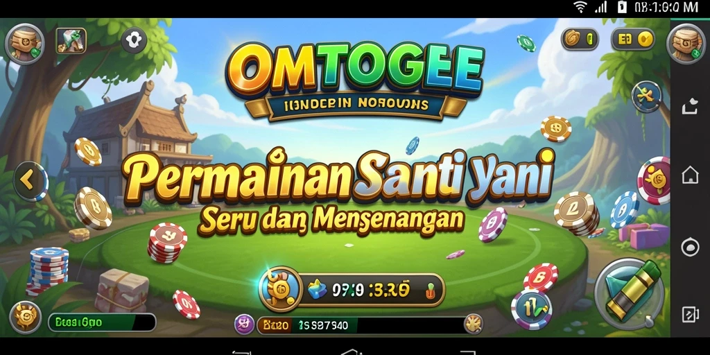 Tampilan gameplay OMTOGEL yang seru dan penuh warna.