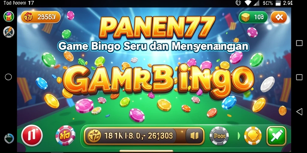 Tampilan permainan Bingo yang seru dan interaktif di PANEN77.