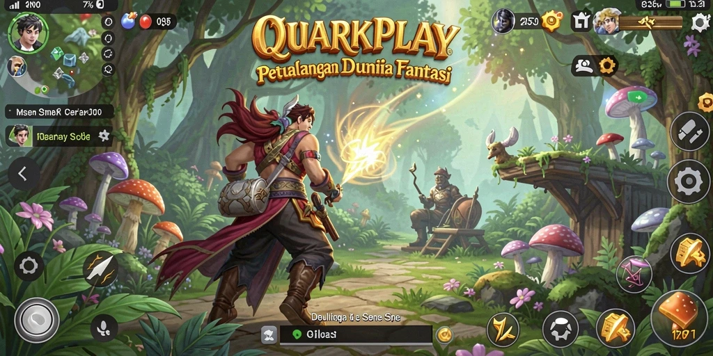 Tampilan gameplay <strong>QUARKPLAY</strong> yang menarik dan penuh warna di dunia petualangan.