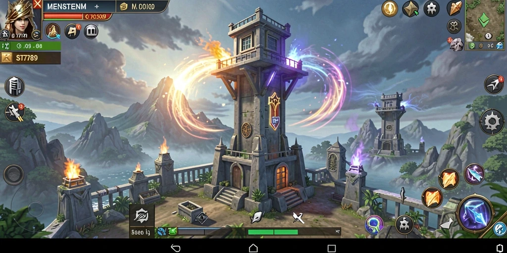 Gameplay ST789 yang menegangkan dalam mode Tower Defense.