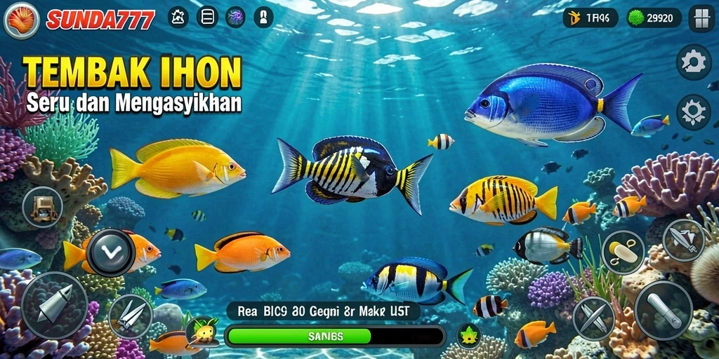 Screenshot SUNDA777 menampilkan aksi tembak ikan yang seru dan menegangkan.