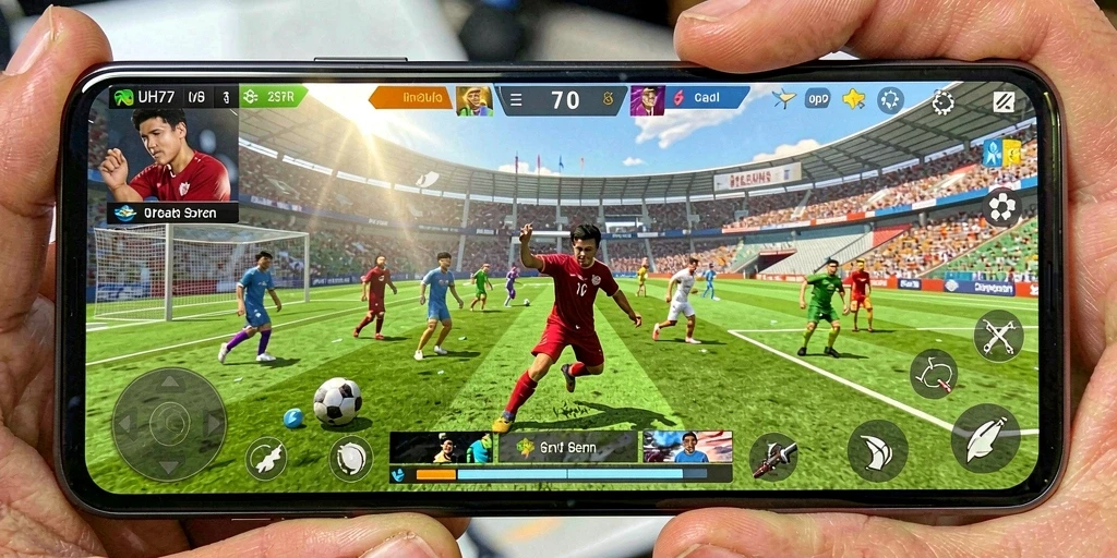 Screenshot UH77 menampilkan aksi intens dalam permainan olahraga.