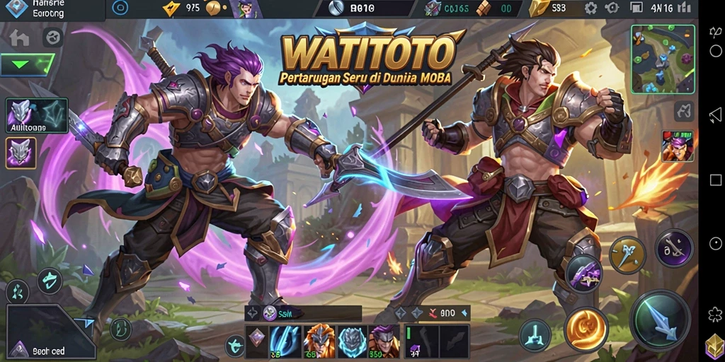 Tampak seru dengan aksi pertarungan MOBA yang intens.